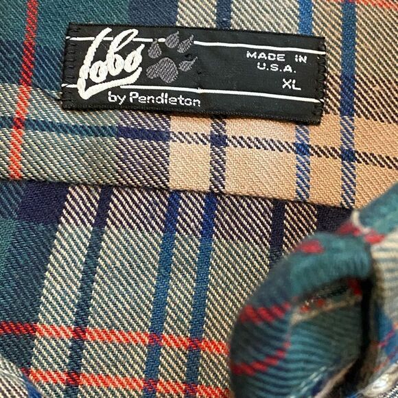 Vintage LOBO by Pendleton Plaid Men’s Shirt Size XL - Picture 3 of 8